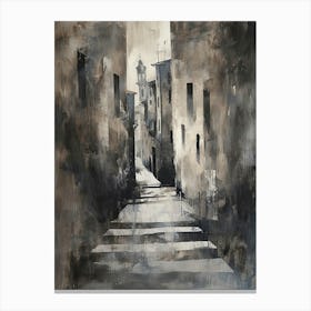 Rome Kitsch Brushstroke Cityscape 2 Canvas Print