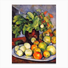 Daikon Cezanne Style vegetable Canvas Print