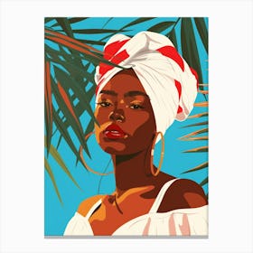 African Woman With Turban 17 Canvas Print