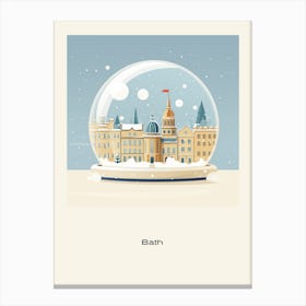 Bath United Kingdom Snowglobe Poster Canvas Print