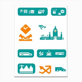 A Modern And Comprehensive Collection Of Pictograms A Mix Of Environmental And Construction Pictogr (1) Canvas Print