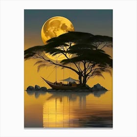 Full Moon In The Sky Canvas Print