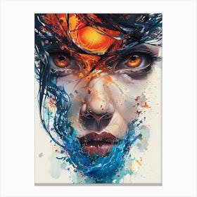 Face Of A Woman Canvas Print