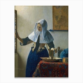 Johannes Vermeer Young Woman With A Water Pitcher Canvas Print