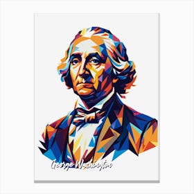 George Washington 02 Portrait WPAP Pop Art Canvas Print