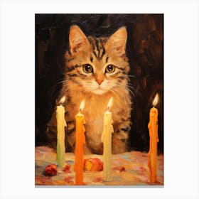 Birthday Cat Canvas Print