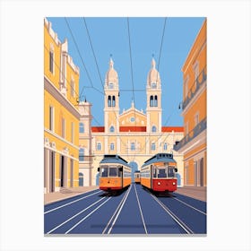 Portugal 1 Travel Illustration Canvas Print