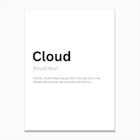 Cloud Definition Meaning Canvas Print