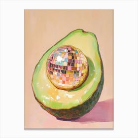 Disco Avocado Painting Canvas Print