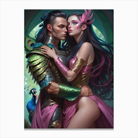 Beautiful Warrior Couple Canvas Print