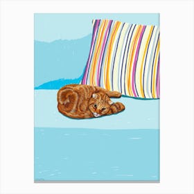 Funny Ginger Cat Canvas Print