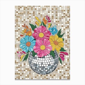 Disco Ball Mosaic 1 Canvas Print