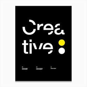 Poster Creative. Massimo Vignelli - Designer Quote - There is no design without discipline Canvas Print