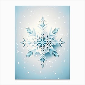 Unique, Snowflakes, Retro Drawing 1 Canvas Print