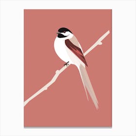 Minimalist Sparrow 3 Illustration Canvas Print