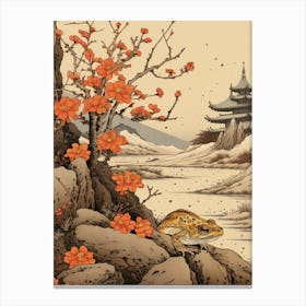 Vintage Japanese Toad 8 Canvas Print