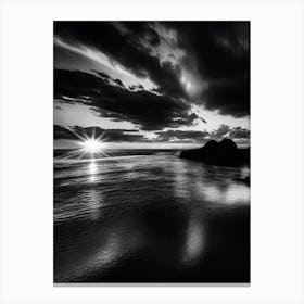 Black And White Sunset 7 Canvas Print