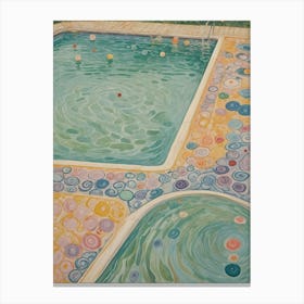 Summer Party Pool Canvas Print