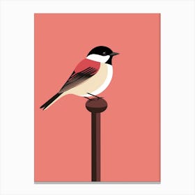 Minimalist Carolina Chickadee 1 Illustration Canvas Print