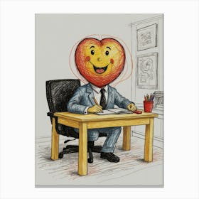 Heart Of A Businessman Canvas Print