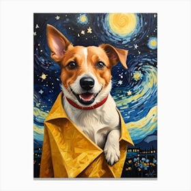 Starry Night Dog Canvas Print