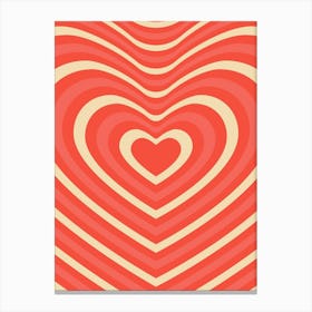 Heart Shaped Background Canvas Print