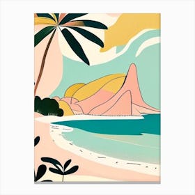 Marajo Island Brazil Muted Pastel Tropical Destination Canvas Print