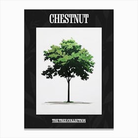 Chestnut Tree Pixel Illustration 1 Poster Canvas Print