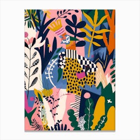 Matisse Inspired, Jungle Pattern, Fauvism Style Canvas Print