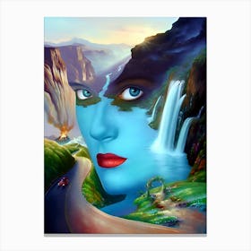 Blue Mermaid Canvas Print