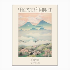 Flower Market Mount Akagi In Gunma Japanese Landscape 4 Poster Canvas Print