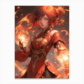 Fire Girl Canvas Print