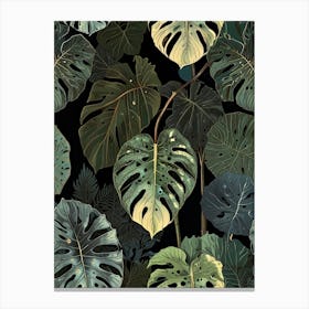 Monstera Leaves Canvas Print