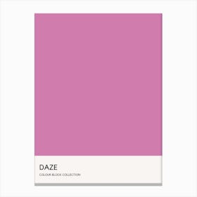 Daze Colour Block Poster Canvas Print