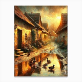 Rustic Slavonian Village Canvas Print