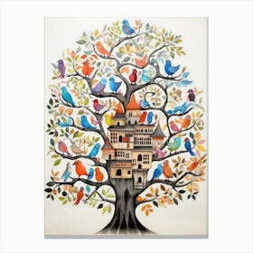 Birds In A Tree Canvas Print