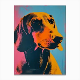 Polaroid Dog Portrait 4 Canvas Print