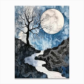 Moonlit River Canvas Print