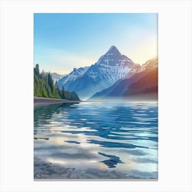 Sunrise Mountain Lake Canvas Print