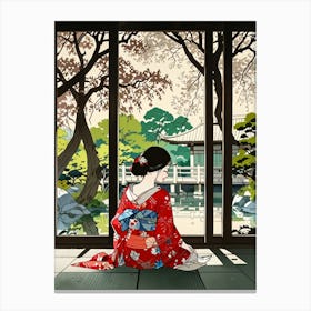 Geisha Girl Canvas Print