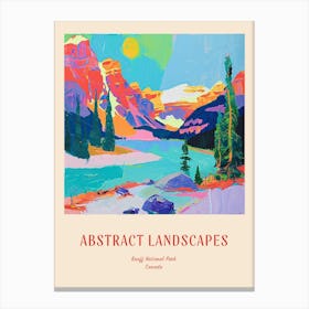 Colourful Abstract Banff National Park Canada 3 Poster Canvas Print