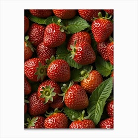 Strawberry Background Canvas Print