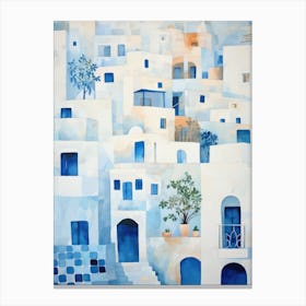 Blue Houses In Greece 1 Canvas Print