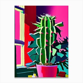 Christmas Cactus Modern Abstract Pop 3 Canvas Print