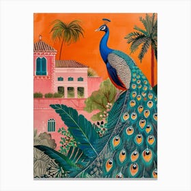 Peacock In The Palace Gardens 3 Canvas Print