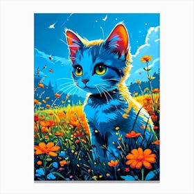 Feline Cat Creative Artwork Illustration 23 Canvas Print