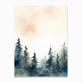 Watercolour Of Gifford Pinchot National Forest   Washington Usa 1 Canvas Print