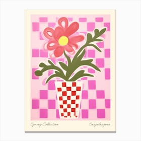 Spring Collection Snapdragons Flower Vase 4 Canvas Print
