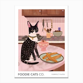 Foodie Cats Co Cat And Churros 2 Canvas Print