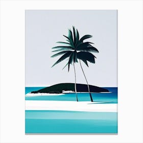 Tobago Cays Saint Vincent And The Grenadines Simplistic Tropical Destination Canvas Print